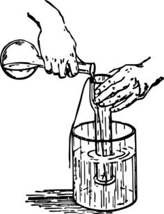 Vector clip art of liquid experiment