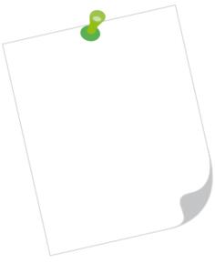 Vector graphics of pinned paper sheet