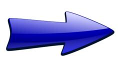 Blue arrow pointing right vector illustration