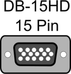DB15 HD port icon vector graphics