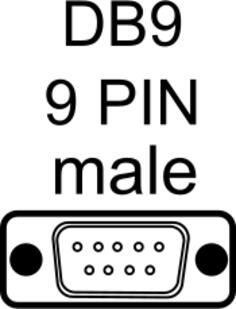 DB9-Male port vector illustration