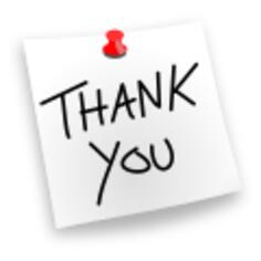 Thank You note vector drawing