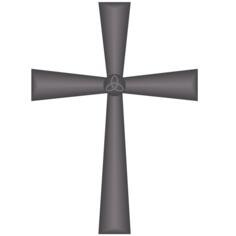 Vector clip art of grayscale Celtic cross