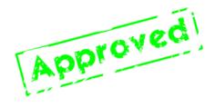 Approved stamp imprint vector clip art