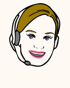 Telephone operator vector image