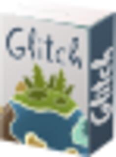 Glitch brand box vector illustration
