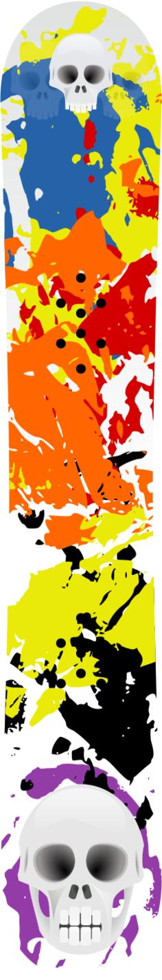 Colorful snowboard vector image