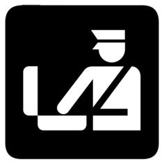 AIGA customs sign inverted vector graphics
