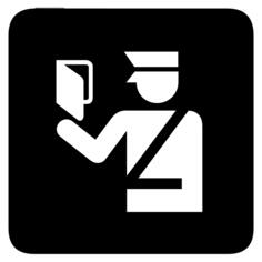 AIGA immigration sign inverted vector graphics