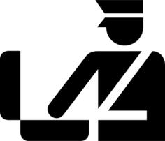 AIGA customs sign vector graphics