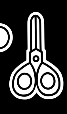 Scissors icon vector clip art