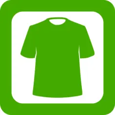 Vector illustration of green square clothing icon