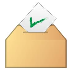 Vote yes icon vector graphics