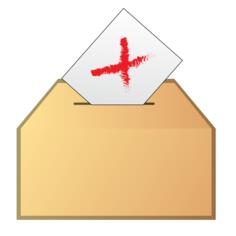 Vote no icon vector drawing