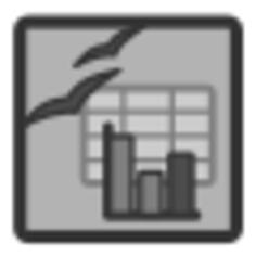 Vector clip art of gray computer spreadsheet document icon