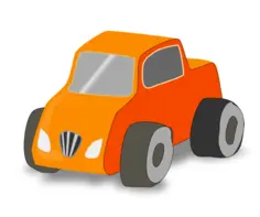 Simple toy car truck vector image