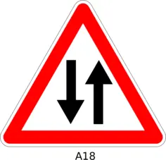 Two way traffic sign