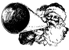 Santa with a tannoy vector image