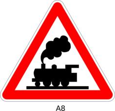 Railroad crossing without gates