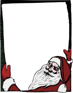 Santa holding a noticeboard color vector image