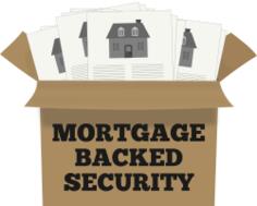 Mortgage backed security sign vector illustration