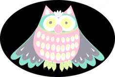 Colorful owl vector clip art