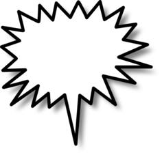 Star shaped speech callout vector image