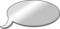 Metallic gradient speech bubble vector rimage