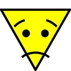 Confused triangle face icon vector image