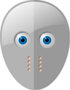 Fencing mask with eyes vector image