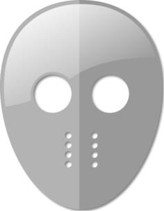 Fencing mask vector image