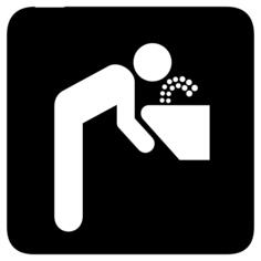 AIGA drinking water sign vector illustration