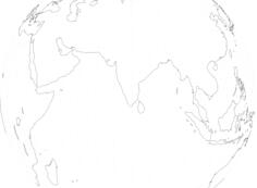 View of India from space vector drawing