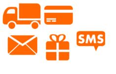 Selection of delivery icons vector drawing