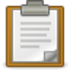 Clipboard with paper vector clip art