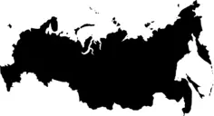 Vector outline map of Russia.