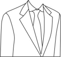 White suit jacket vector drawing