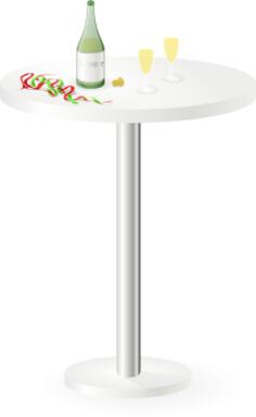 Restaurant table vector clip art