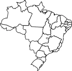 Vector map of Brazil regions