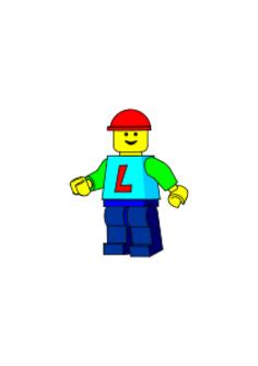 A Lego minifigure vector image