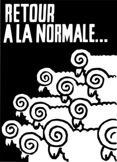 Return to normal poster vector illustration