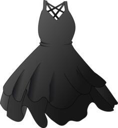 Black dress vector image