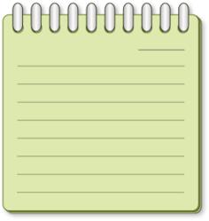 Note paper on binder vector image