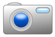 Digital photo cam vector image
