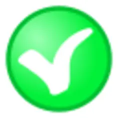 Green tick OK vector icon