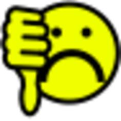 Thumbs down smiley vector image