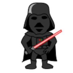 Darth comic character vector image