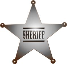 Sheriff badge vector image