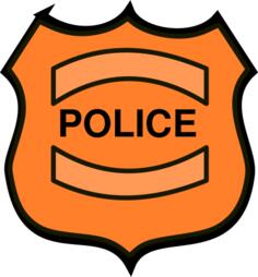 Police badge vector drawing