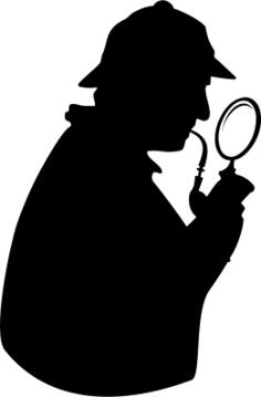 Detective vector silhouette image